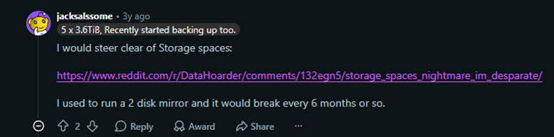 Windows Storage Spaces Nightmare